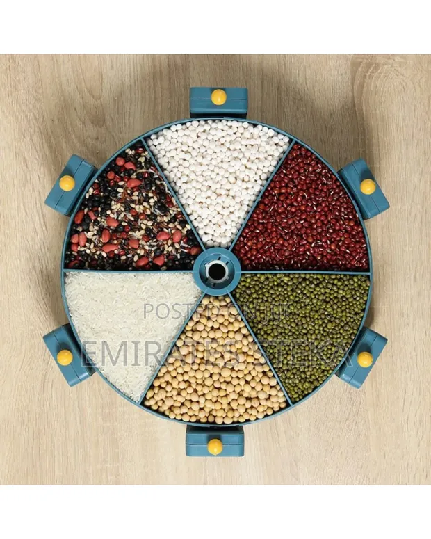 6-Grid 360° Rotating Cereal Dispenser - 1
