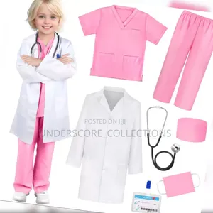 Pink Kids Doctor Costume Set