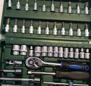 46-Piece Ratchet Socket Set - Heavy-Duty Tool Kit