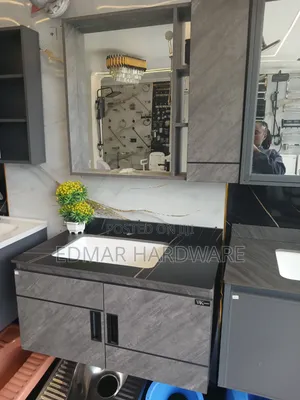 80cm Vanity na Kioo cha Granite - Mpya Kabisa