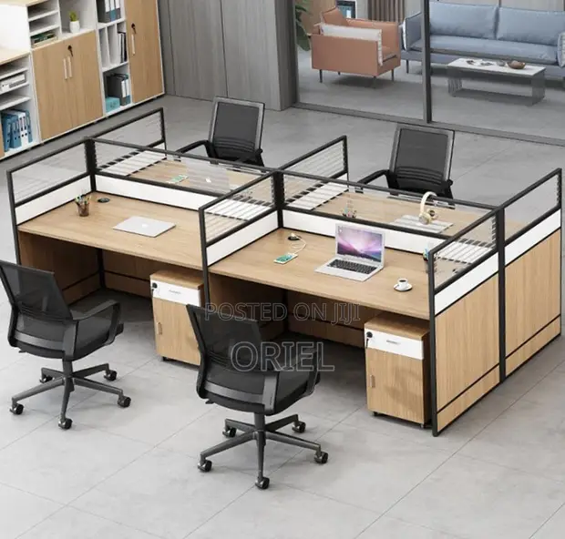 4-Seater Office Workstation Table - 1