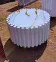 Meza ya Mviringo ya Marumaru ya Kifahari - 2