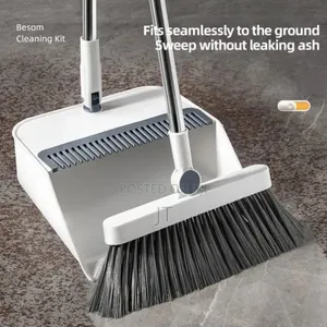 2-in-1 Broom with Dustpan Set