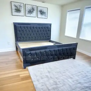 Superior Beds 5x6 Black Diamond-Tufted Bed Frame