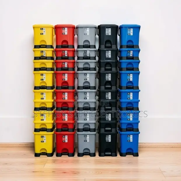 30L Plastiki Ngumu Pedal Bin - Taka Vumbi Bin - 1
