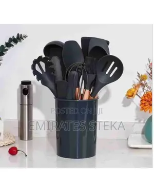 Seti ya Vifuniko vya Silicone 12-Piece - Nyeusi