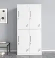 Modern 4-Door Steel Office Storage Cabinet - 2