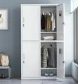 Modern 4-Door Steel Office Storage Cabinet - 5