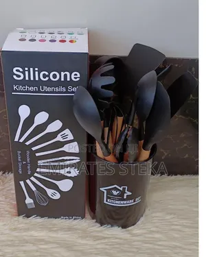 Seti ya Vifuniko 12 vya Silicone - Nyeusi