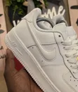 Nike Air Force 1 Low Top Black Leather Men's US M 10 - 2