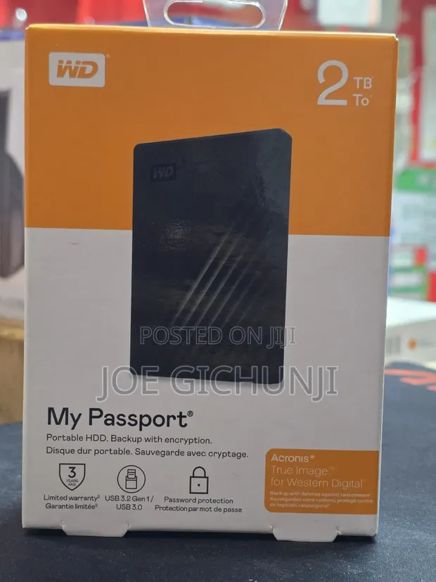 Western Digital My Passport 2TB Portable External Hard Drive - 1