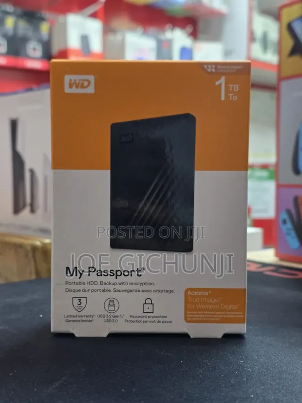 Western Digital My Passport 1TB Portable External HDD - 1
