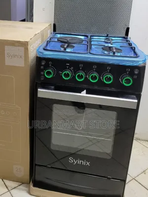 Syinix 50x50 Mpya ya Gesi na Oven ya Kioo Mara Mbili
