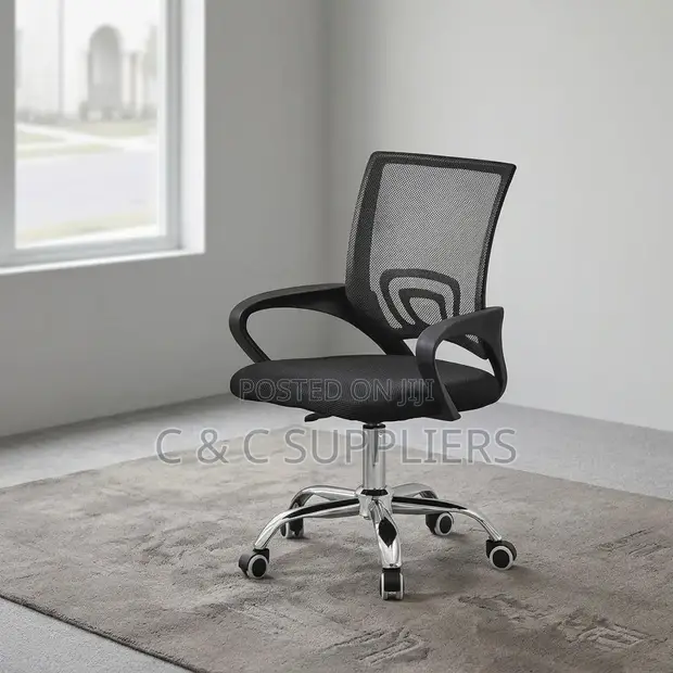 Mesh Visitor Chair - Black - 1