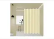 White and Cream Plain Color Shower Curtain - 2