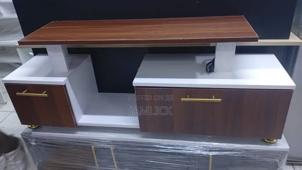 Brown White Istanbul 2 Modern TV Stand - 1