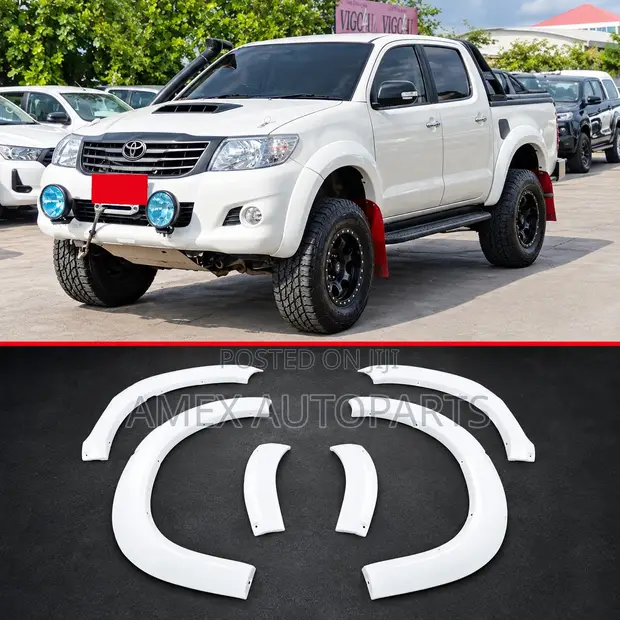 Fender Flare Kit kwa Toyota Hilux Vigo Champ 4 Door (2012 Kuendelea) - Nyeupe - 1