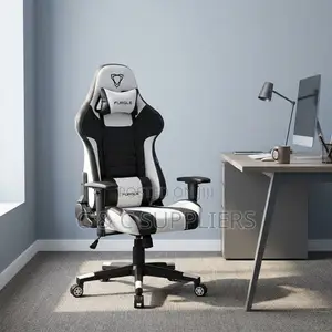 Ergonomic Swivel Gaming Chair - Nyeupe