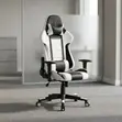 Ergonomic Swivel Gaming Chair - Nyeupe - 2