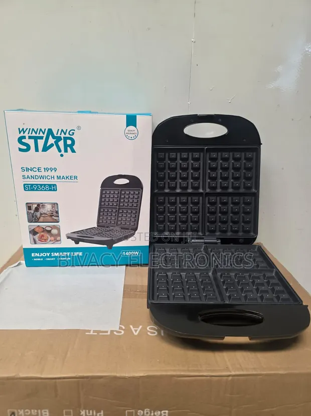 STAR 4-Slice Waffle Maker Mpya - 1