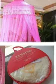 Pink Round Mosquito Net - Queen Size - 1