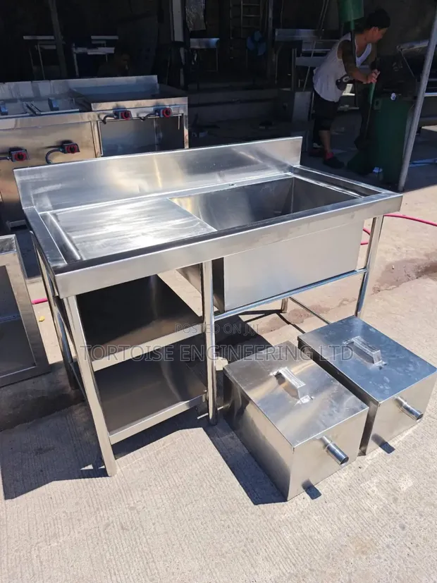 Stainless Steel Commercial Single Sink (1200x550mm) - 1