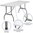 Rectangular Plastic Fold-Up Table - 1
