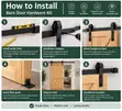 Sliding Barn Door Hardware Kit - 2M Black Steel - 1