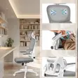 Kiti cha Ofisi Nyeupe cha Ergonomic chenye Mgongo Mrefu wa Orthopedic - 5