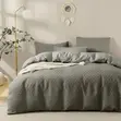 Waffle Textured Duvet Cover Set - 6x7 - 2