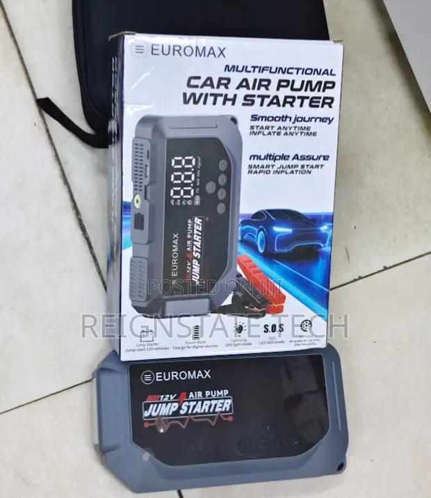 Euromax 12V Car Jump Starter na Air Compressor - 1