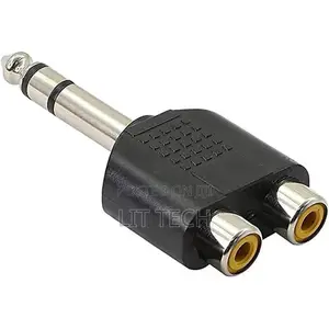 TRS 6.35mm to 2 RCA Audio Splitter Cable