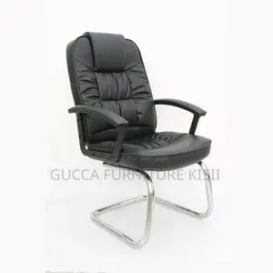 Kiti cha Ofisi cha Executive PU Leather Cantilever - Nyeusi