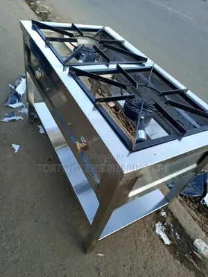 New Stainless Steel Commercial 2 Burner Gas Cooker 900x550mm