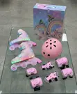 Adjustable Kids Inline Roller Skates Combo Set (Size 31-38) - 2