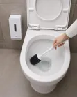 B brush ya Toilet yenye Mpini Mrefu na Kichwa cha Silicone Lain - 1