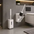 B brush ya Toilet yenye Mpini Mrefu na Kichwa cha Silicone Lain - 2
