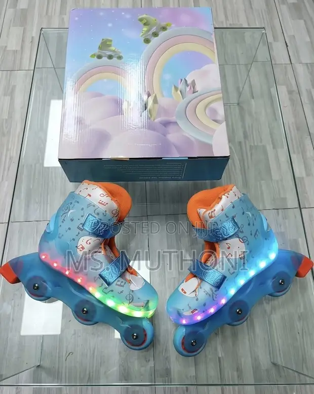Kids Inline Skate Shoes with LED Lights - 1