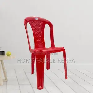 Modern Stackable Plastic Dining Chair - Red