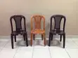 Modern Stackable Plastic Dining Chair - Red - 3