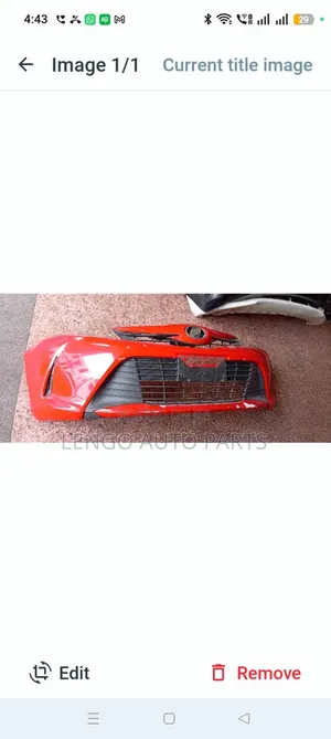 Toyota Vitz 2018 Bampa ya Mbele
