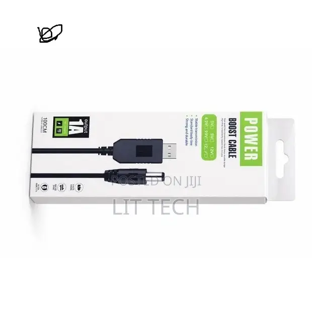 USB to DC 5V-12V Power Cable for WiFi Router - 1