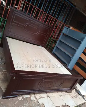 Kitanda cha Mbao cha Mahogany cha Ukubwa wa 5x6