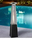 Pyramid Patio Gas Heater yenye Quartz Flame Tube - 1