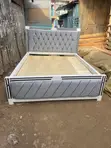 Kitanda cha 5x6 Grey Tufted - 1