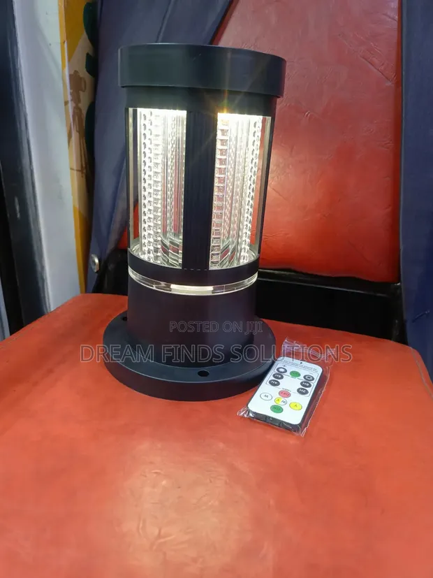 Sleek Black Solar Bollard Garden Lights - 1