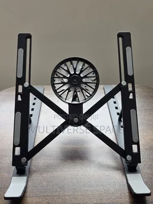 Portable Metallic Laptop Stand with Cooling Fan