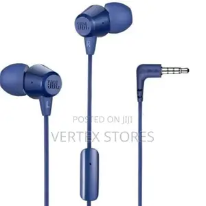 JBL T50HI Wired In-Ear Headphones - Bluu