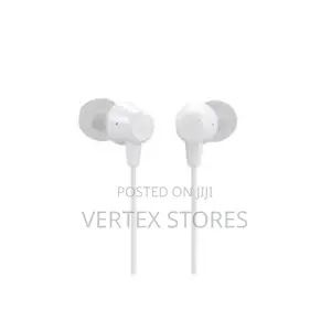 JBL T50HI Wired In-Ear Headphones - Nyeupe