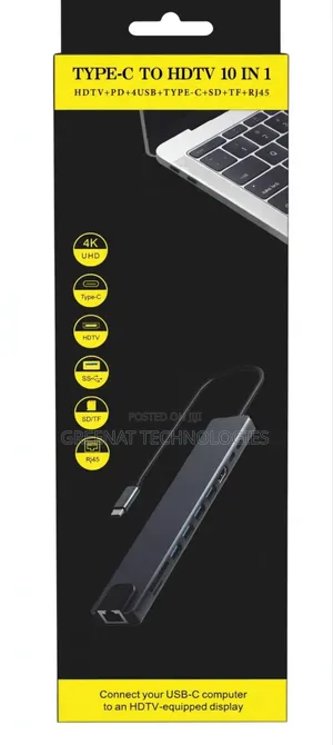10-in-1 USB-C Hub with 100W PD and 4K HDMI